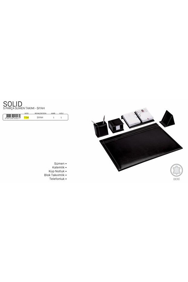 SOLID 5 PARCA SUMEN TAKIMI - SIYAH .7134 - 1