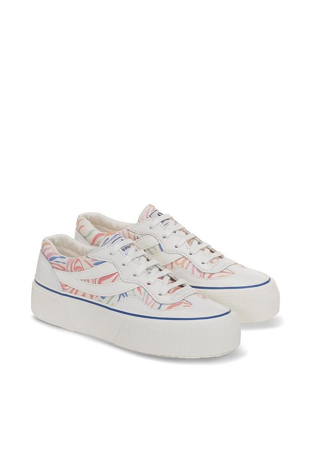 3041 Revolley Platform Zebra Print Kadın Beyaz Platform Sneaker - 2
