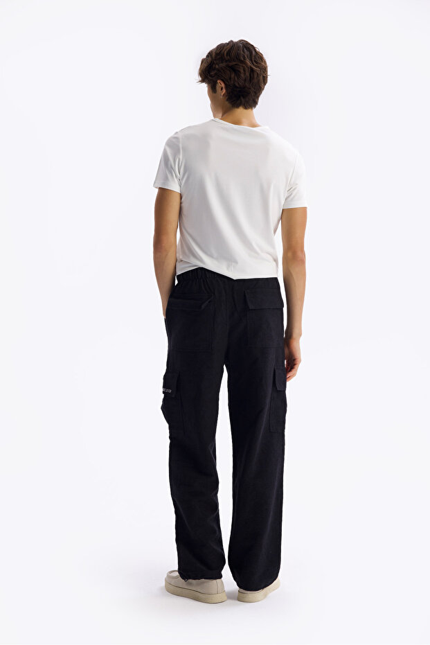 السراويل البضائع السوداء منقوشة - 3