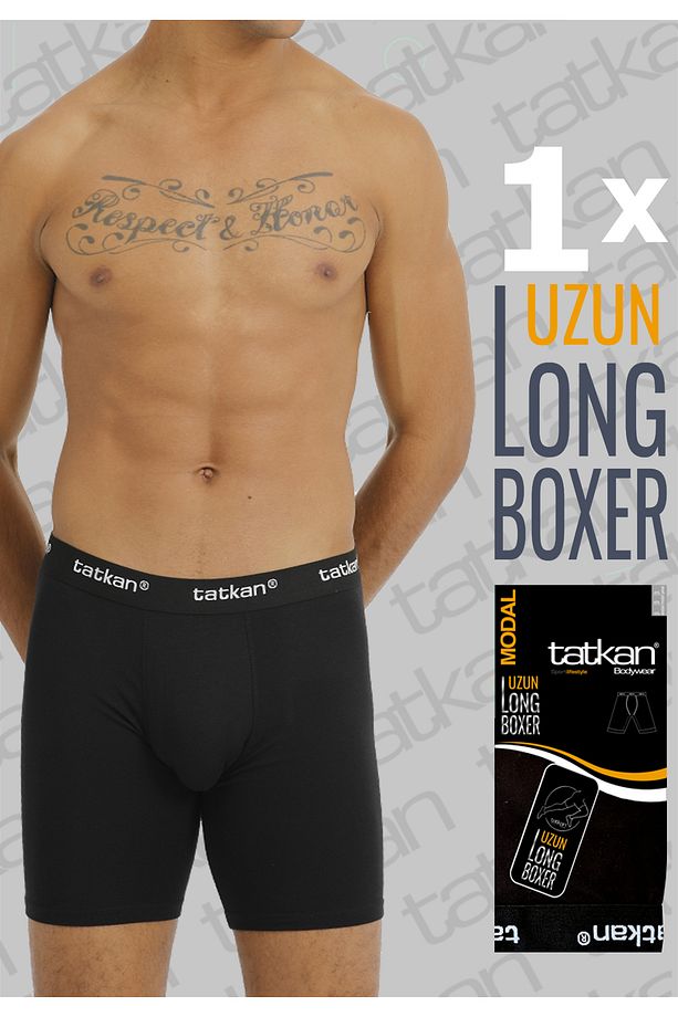 Tatkan - Uzun (LONG) Penye Modal Boxershort (TEKLİ) - 1