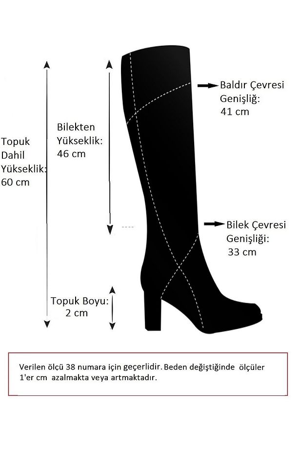 Siyah Kadın Çizme 8248025902 - 5