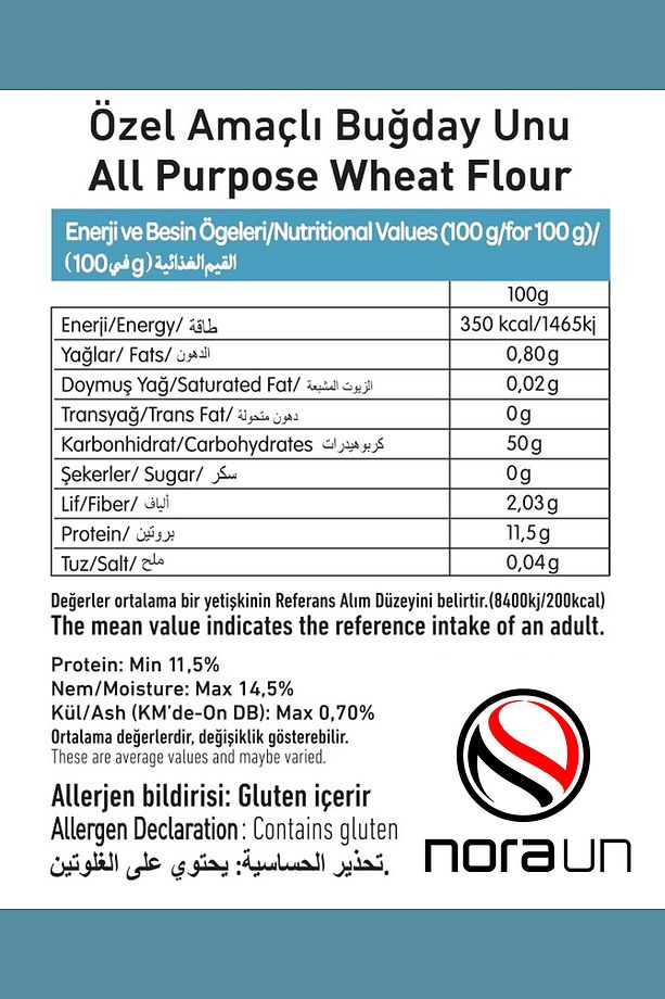 Özel Amaçlı Buğday Unu 1 Kg 4 Adet (vegan) - 2