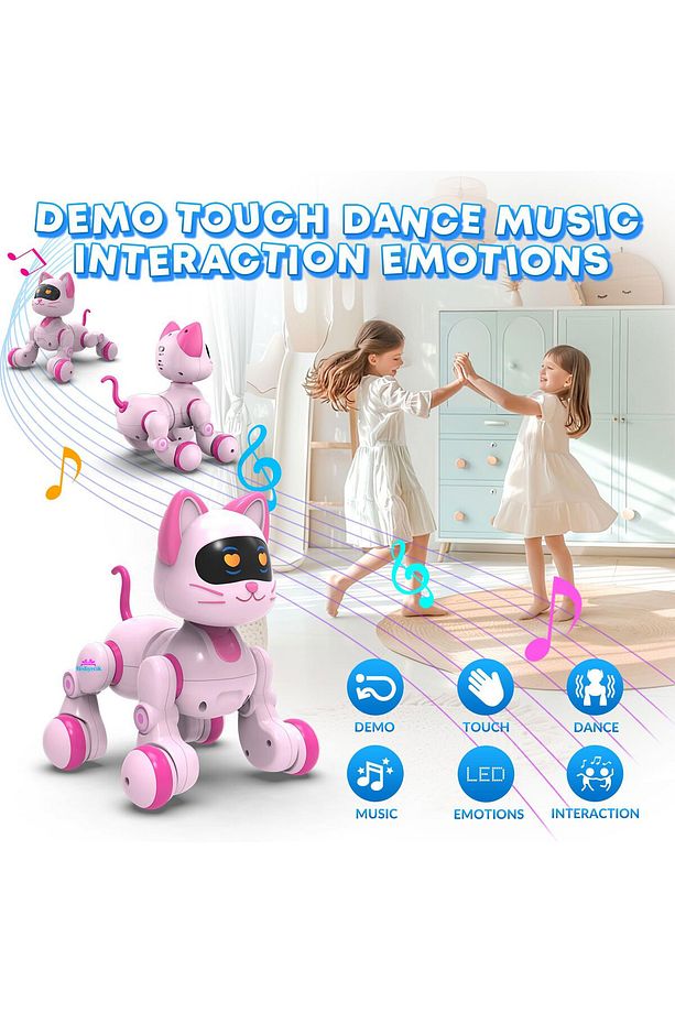 Rc Kumandalı Akıllı Robot Kedi Sensörlü Şarjlı Full Fonksiyon - 3