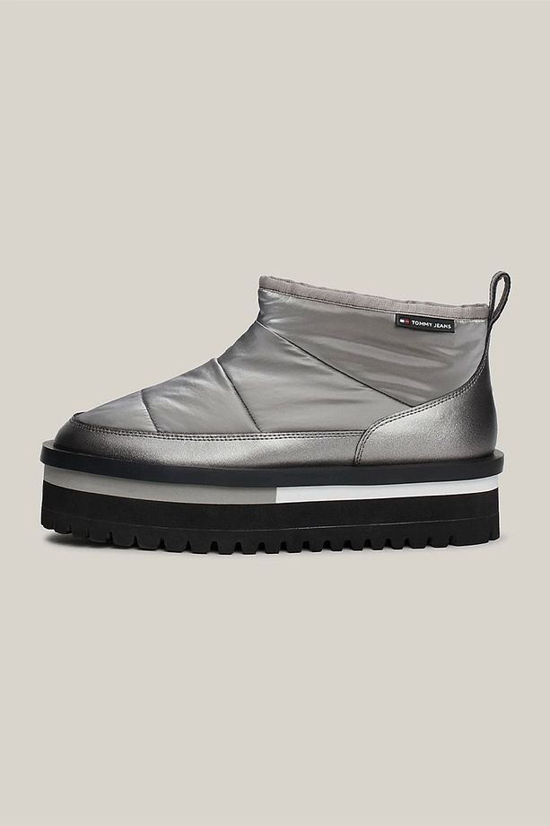 Tjw Nylon Flatform Boot Wl Kadın Metalik Gri Bot En0en02689trh - 4
