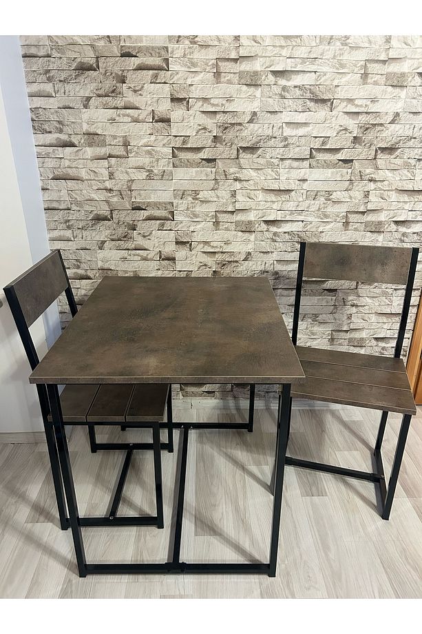 2 Kişilik Yemek Masası Takımı / Balkon Masa Takımı / Çalışma Masası Takımı/Kamp Sandalye Masa Takımı - 1