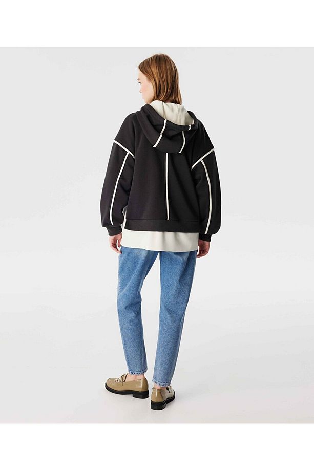 KONTRAST BİYELİ COLORBLOCK CEKET - 6