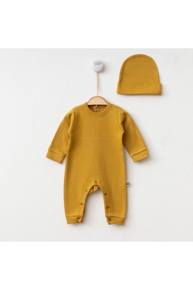 Newborn Baby Girl and Boy Sports Design Jumpsuit and Hat Set Hospital Exit Baby Set Gift