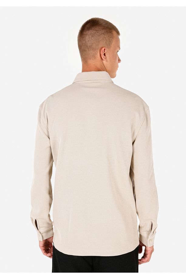 Bej Erkek Tshirt U.kol - 8