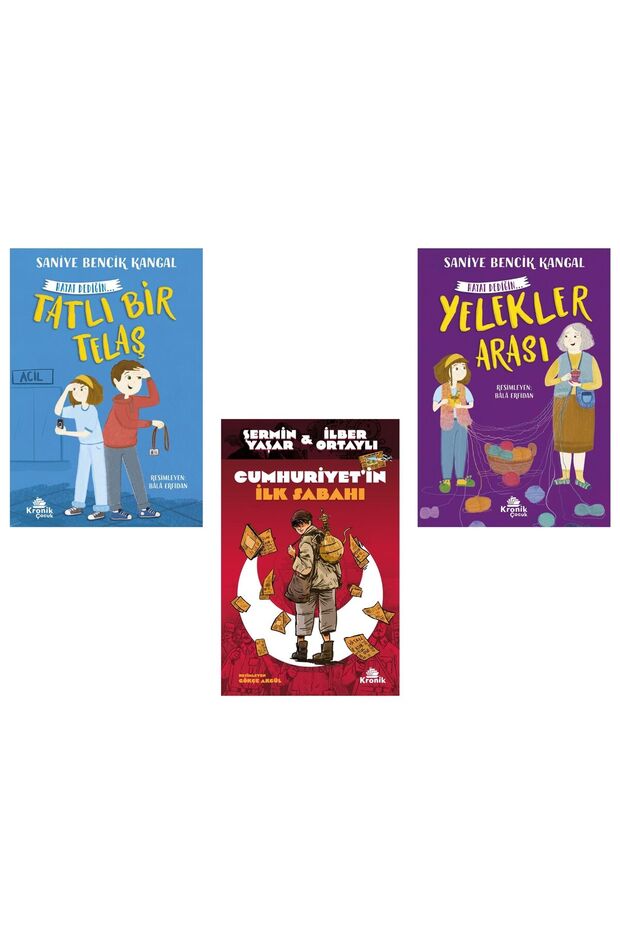 Tatlı Bir Telaş - Yelekler Arası - Cumhuriyet’in İlk Sabahı - Şermin Yaşar - Saniye Bencik Kanga 3 Books