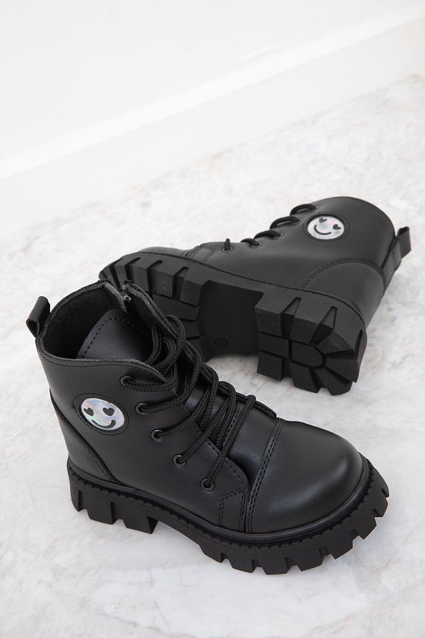 Siyah Çocuk Bot & Bootie 19859 - 1