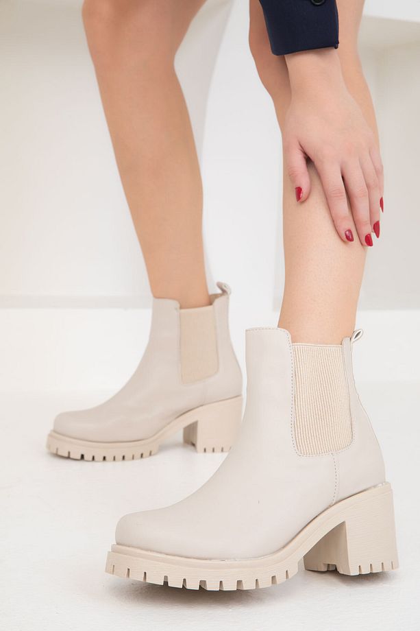 Bej Kadın Bot & Bootie 19677 - 1