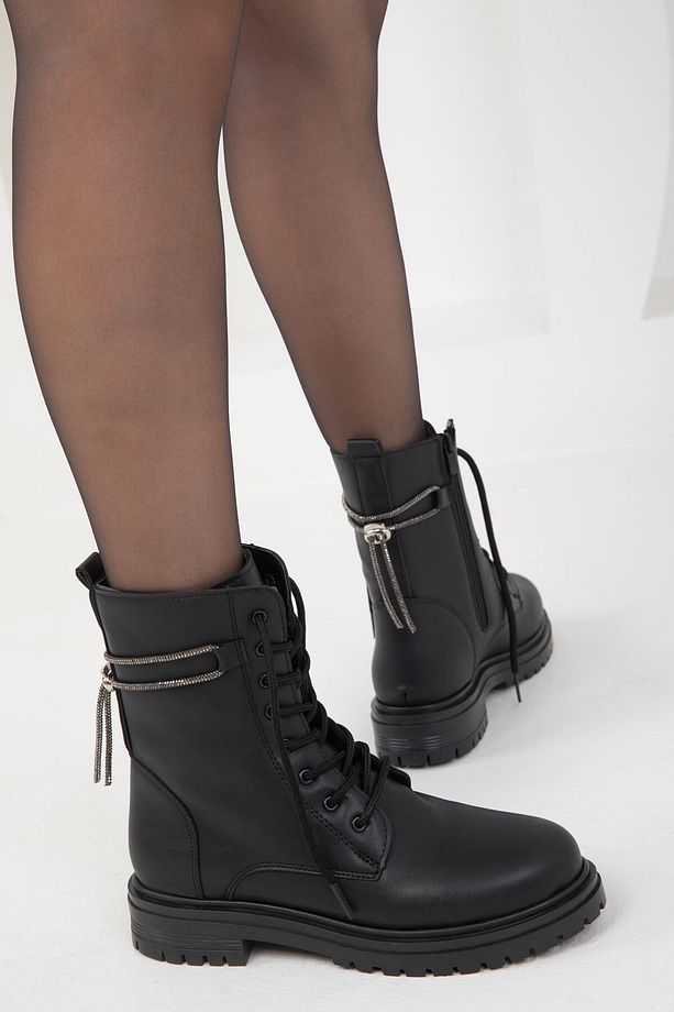 Siyah Kadın Bot & Bootie 19885 - 2
