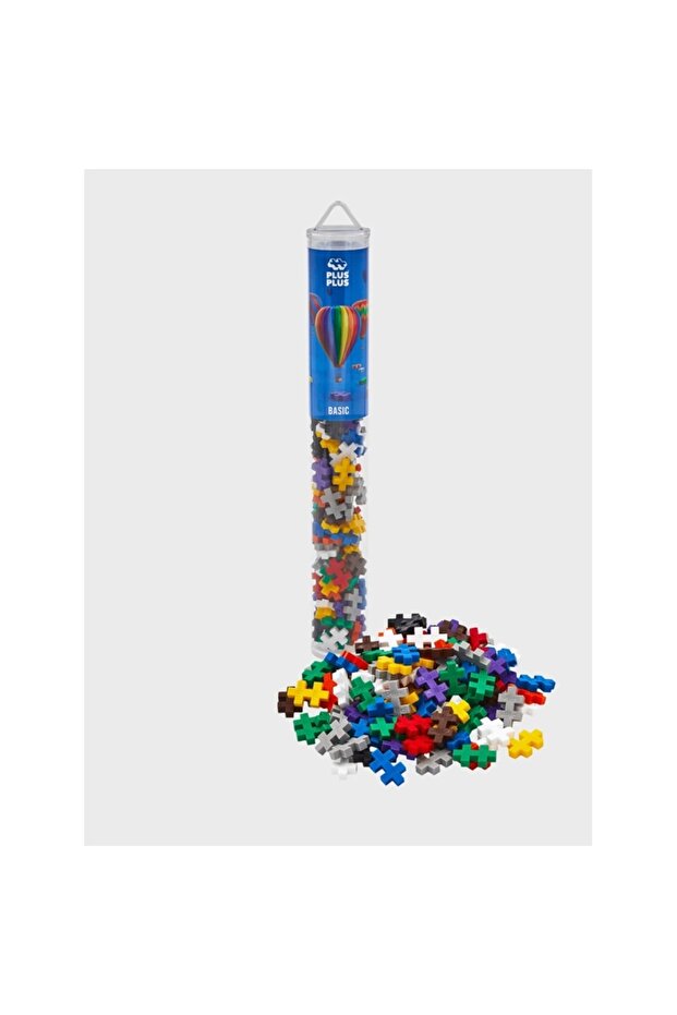 PLUS-PLUS 4023 BASIC MİNİ MİX BLOK PUZZLE YAPI SETİ 100 PARÇA TÜP - 1