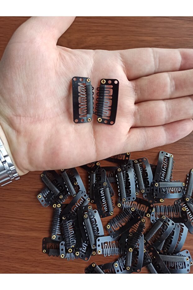 Hairless Baby Buckle 10 Pieces 33 mm Black Snap Clip Baby Buckle