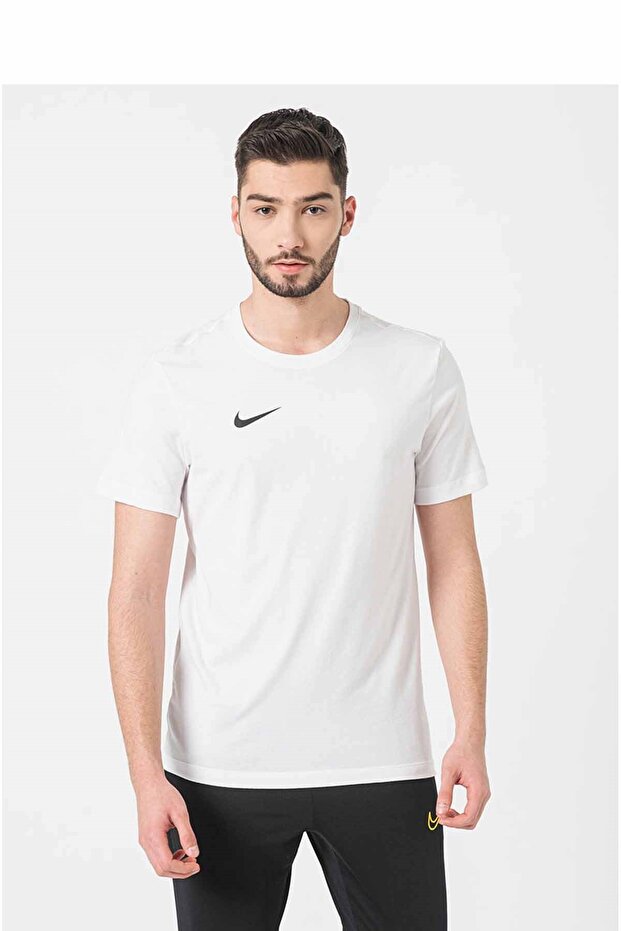 M Nk Df Park20 Combed Cotton Men's T-Shirt Cw6952-100-White