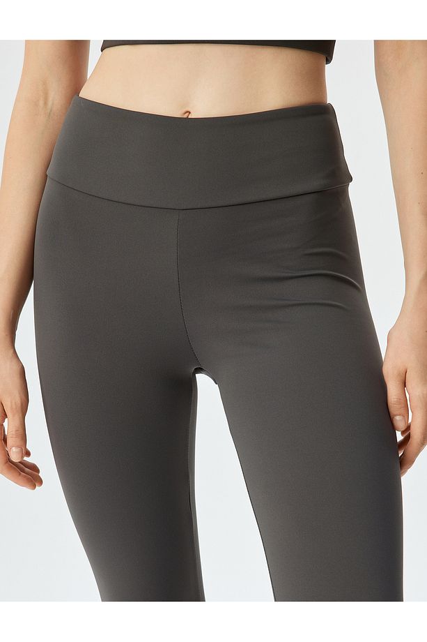 Spor Tayt Yüksek Bel Yumuşak Tuşe Slim Fit - 5