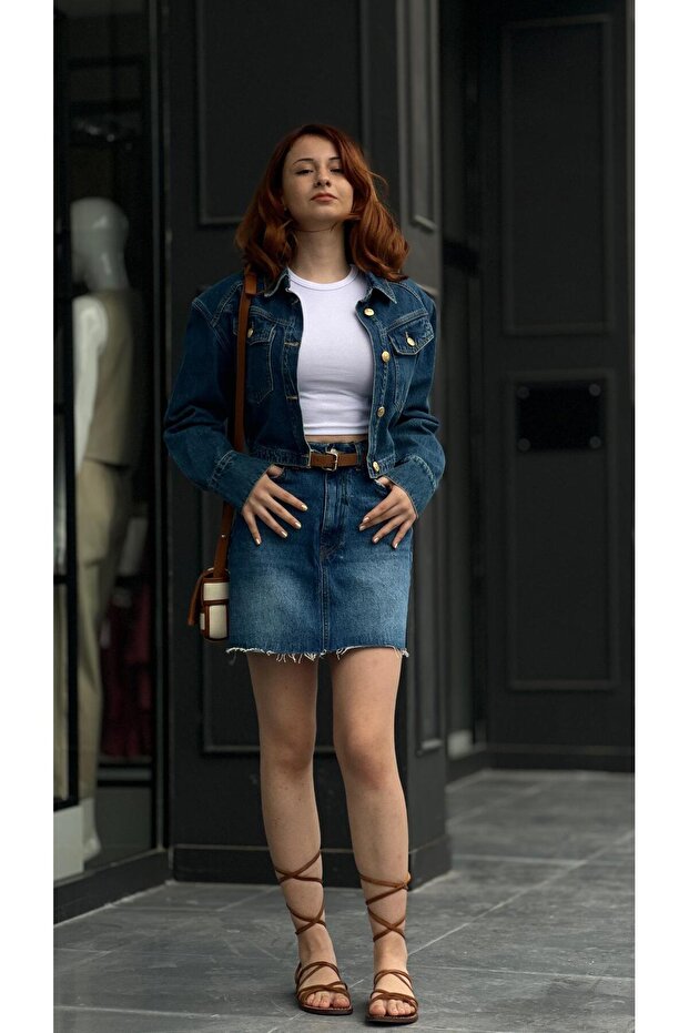 Denim Mini Skirt