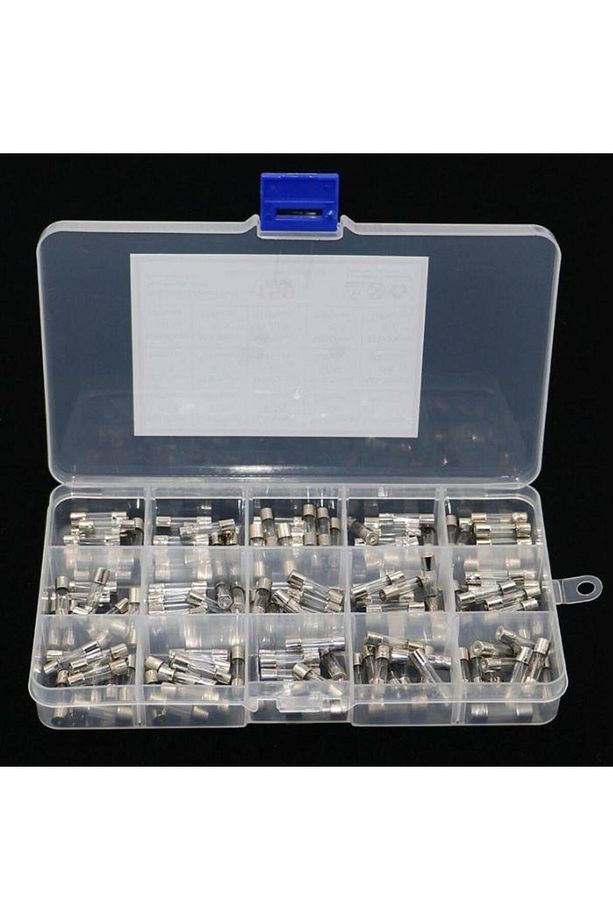 Cam Sigorta Seti 5x20 mm 150 Adet 15 Çeşit 250v Şeffaf Çantada - 4