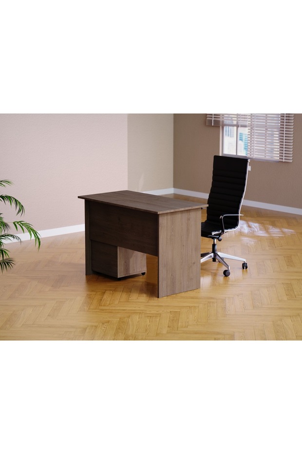 MP1 120x60 Writing Table with Mobile Drawer - Modern Office Desk for Home and Office (Brown)