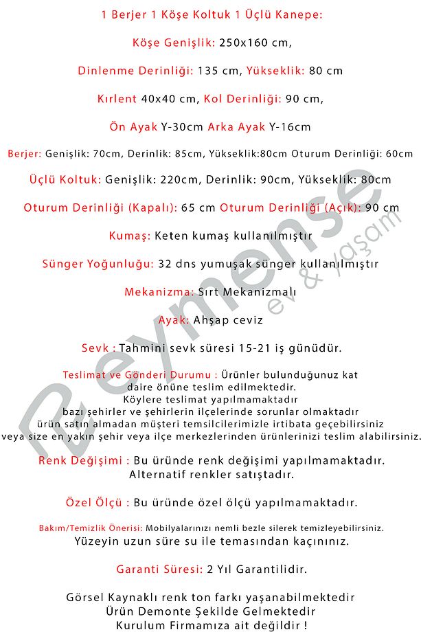 Mocha Berjerli Köşe Takımı + Kanepe - 8