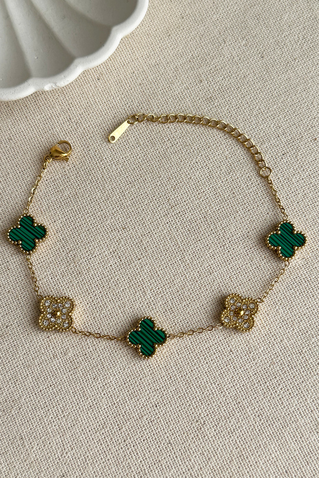 سوار نسائي كابريا جرين ستون مزدوج الجوانب مقاس 17.5 سم - 2