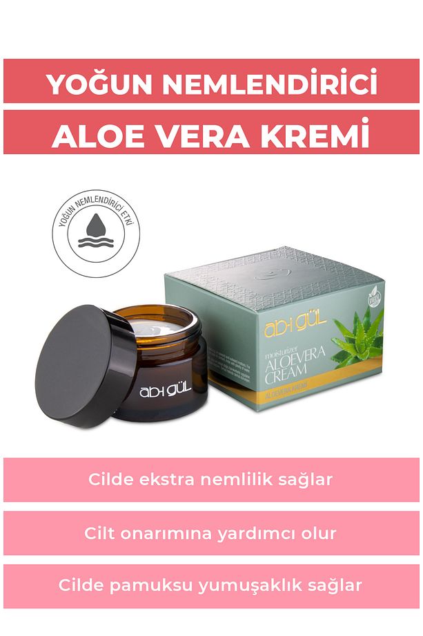 Aleo Vera Yaprak Özleri Ekstraktı Kremi 45 ml | Moisturizer Aloe Vera Cream - 3