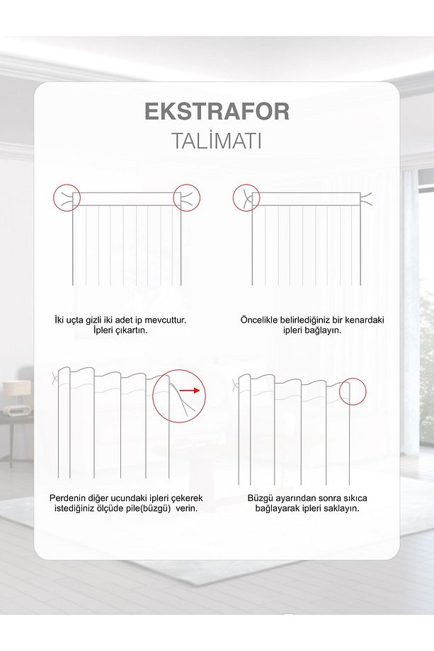 Home Daily Series Ekru Rengi Ada Fon Perde - 7