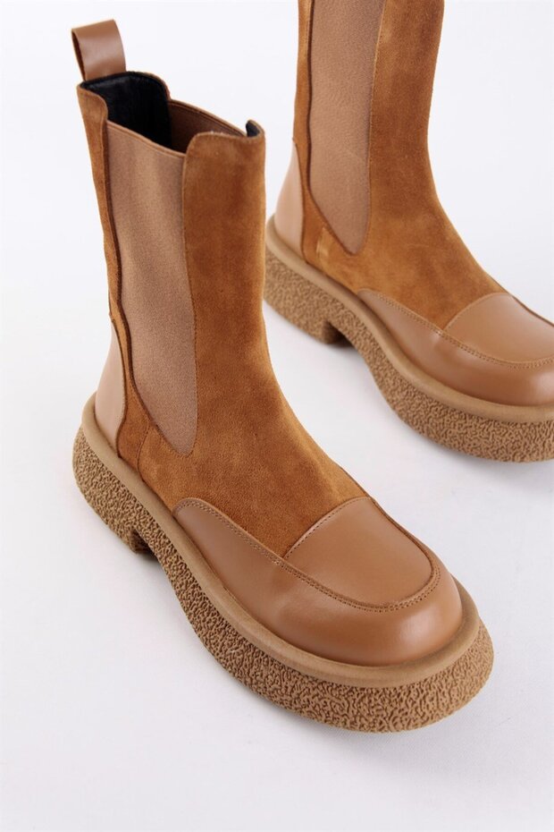 Rose Taba Süet Deri Kadın Bot - 6