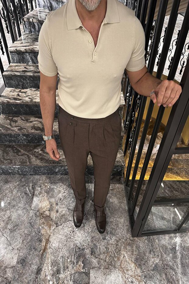 DÜĞMELİ POLO YAKA KISA KOL TRİKO - 5