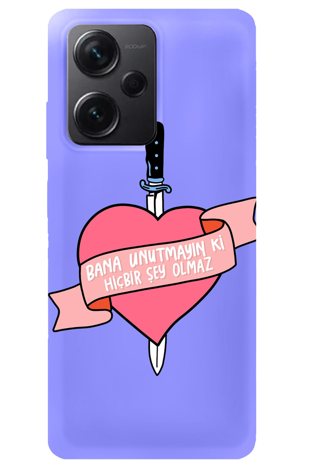 Xiaomi Redmi Note 12 Lilac Velvet Forget Me Not Girl Power Patterned Silicone Phone Case