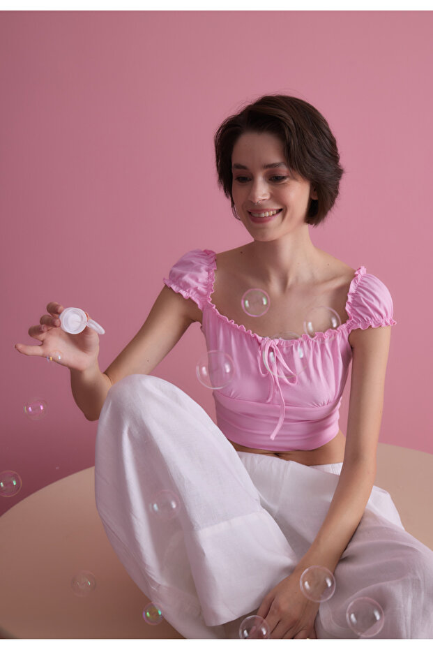Women's Pink Watermelon Sleeve Blouse