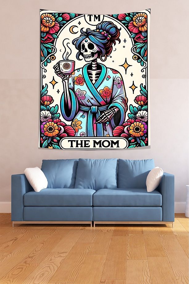 Her Şeye Yeten Anneler Annelik Kutsaldır Leke Tutmaz Kumaş Duvar Örtüsü Duvar Halısı Tapestry - 3