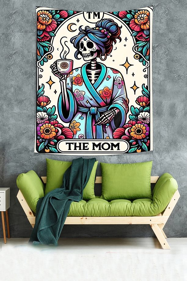 Her Şeye Yeten Anneler Annelik Kutsaldır Leke Tutmaz Kumaş Duvar Örtüsü Duvar Halısı Tapestry - 2