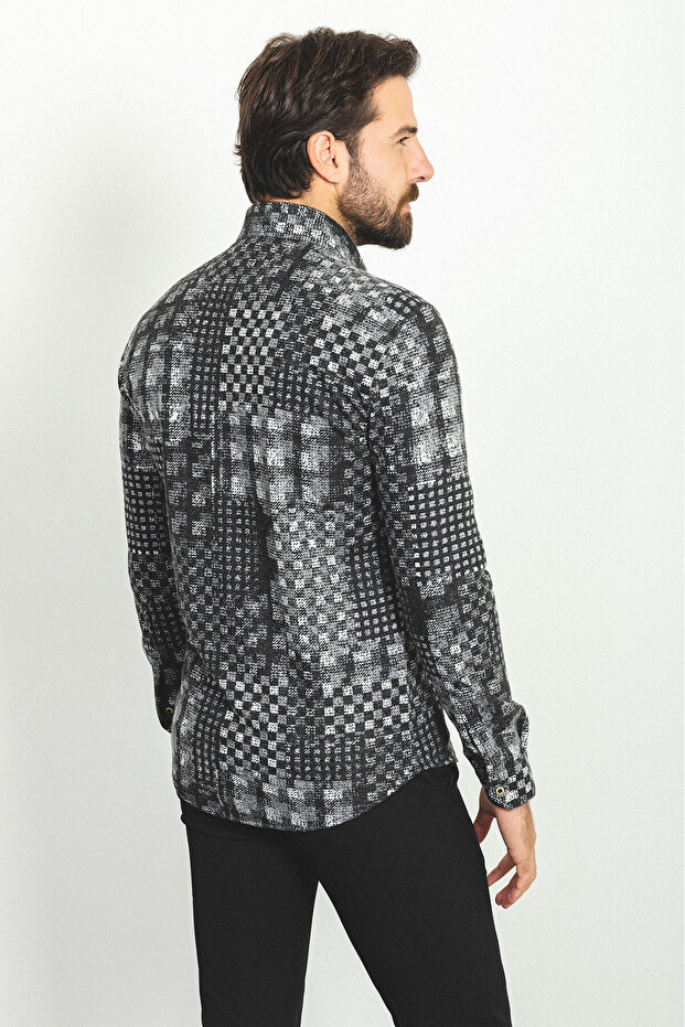 Shirt with Hidden Button - 5