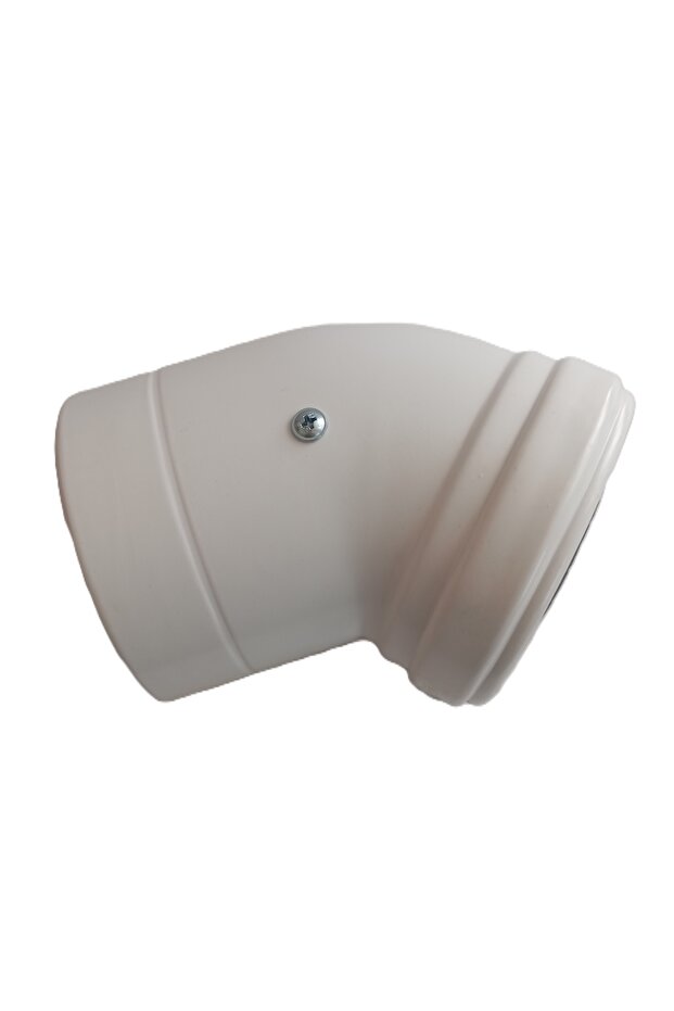 45 derece Hermetik Kombi Baca Dirseği şofben baca dirseği - 4