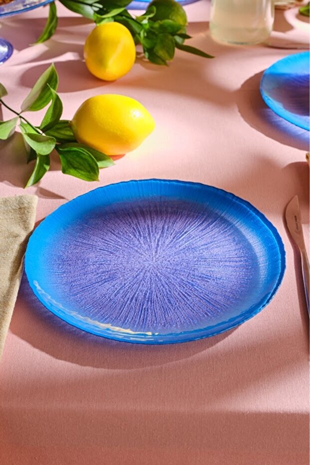 Resif 7 Parça Pasta/Tatlı Seti Mavi - 5