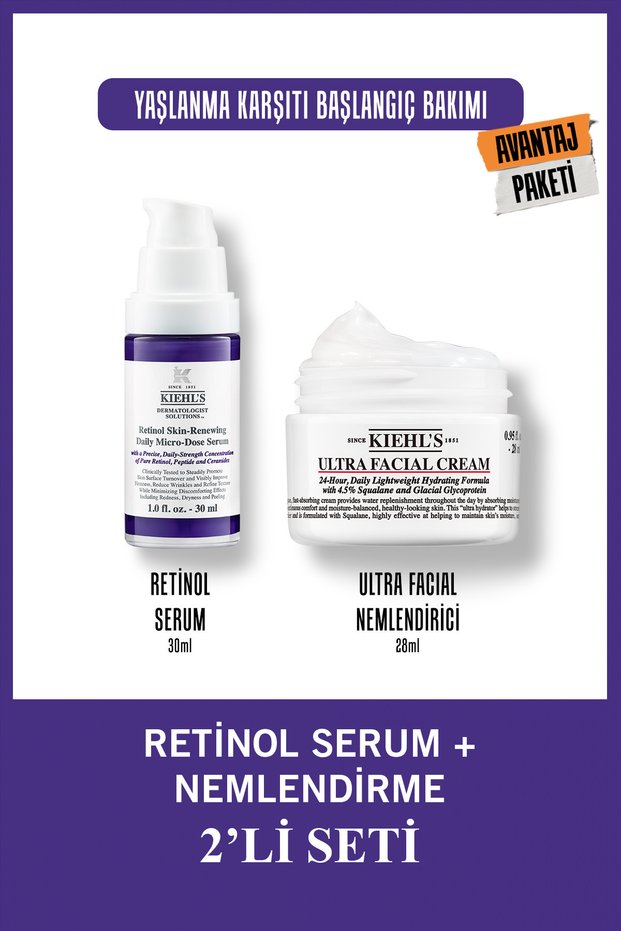 Set of 2 That Reduces the Appearance of Wrinkles and Fine Lines, Firms and Moisturizes, Containing Retinol