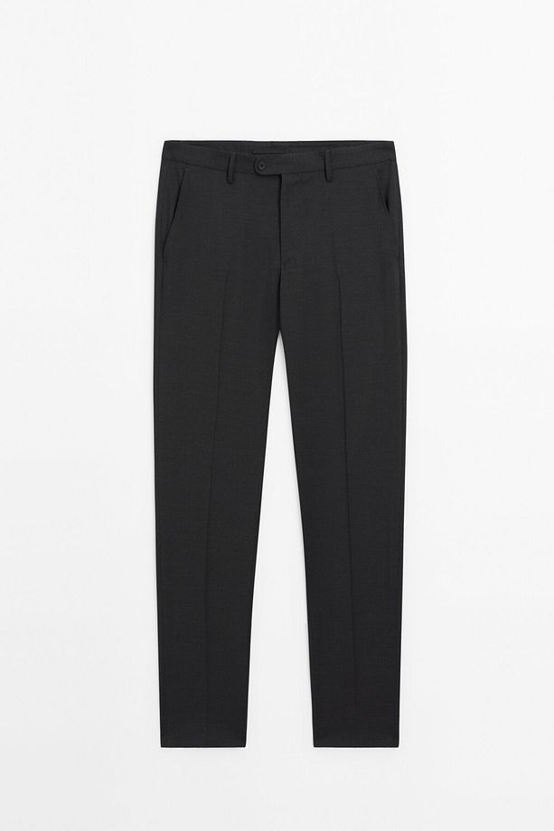 %100 yün klasik pantolon - 5