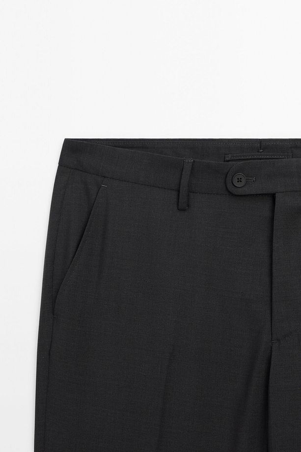 %100 yün klasik pantolon - 6