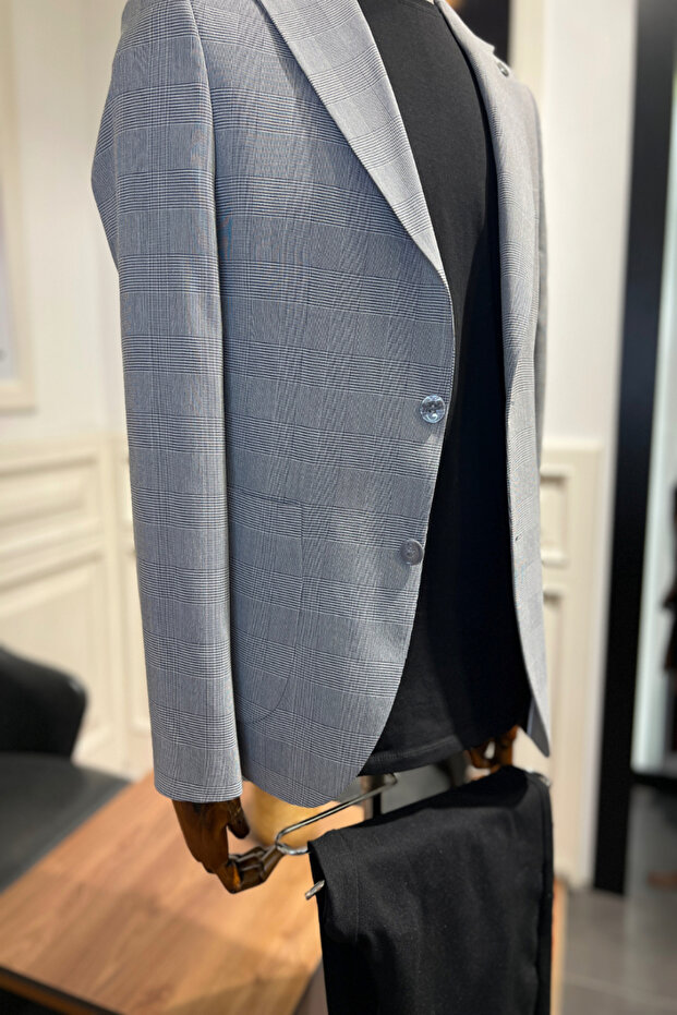 Odessa Gri Ceket - 4