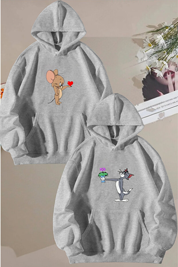 Tom and Jerry Printed Lover Combination Design Sweatshirt
