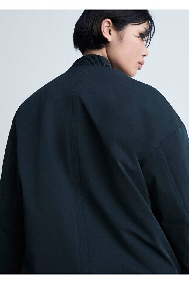 Çift fermuarlı bomber ceket - 6