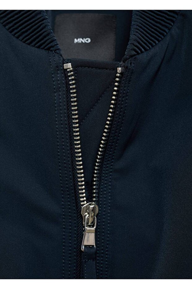 Çift fermuarlı bomber ceket - 5