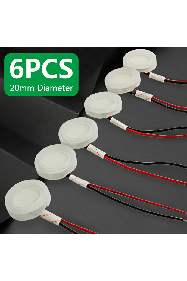 6PCS/Lot 20mm Ultrasonic Mist Maker Fogger Ceramics Discs with Wire & Sealing Ring Sensor Membran...