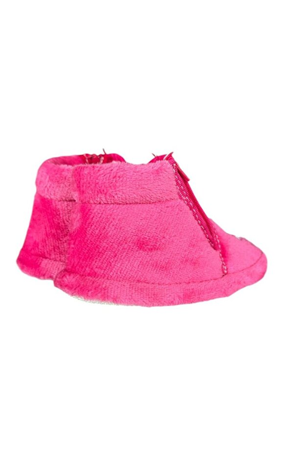 Fermuarlı Çocuk Panduf Ev Pandufu Ev Ayakkabısı Ev Botu Kreş Okul Ayakkabısı  PEMBE - 3
