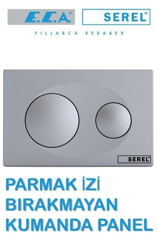 Serel Gömme Rezervuar Paneli Çift Buton E.c.a Güvencesi Ile P40 Mat Krom P400180 - 2