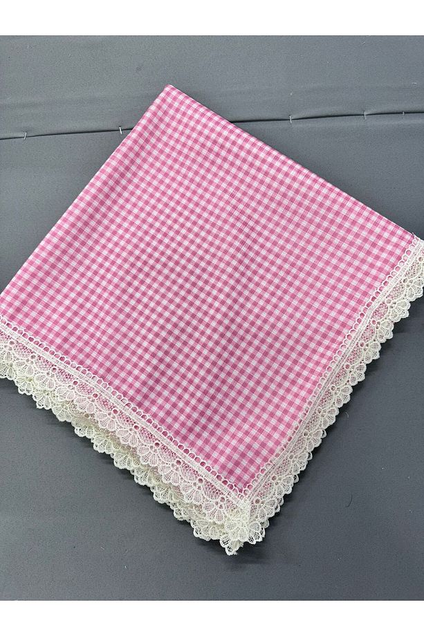 Leke Tutmaz 155X155cm Kenarı Gipürlü Dertsiz Kumaş Sofra Bezi Masa Örtüsü Piknik Örtüsü - 3