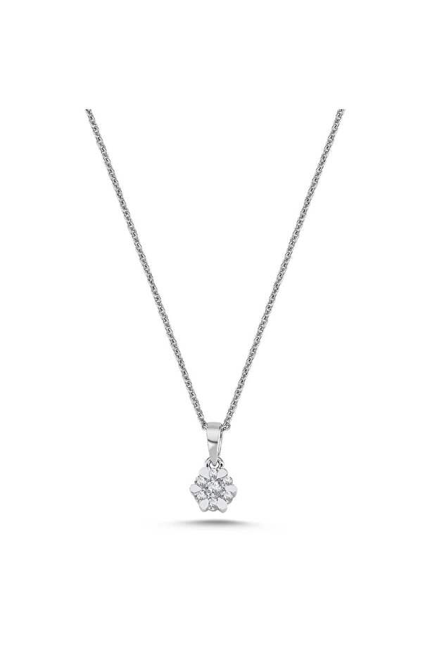 Pırlanta Effect Tektaş Kolye - 1