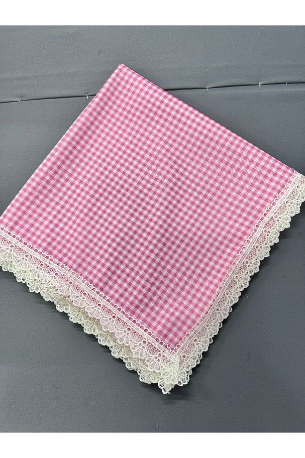Leke Tutmaz 155X155cm Kenarı Gipürlü Dertsiz Kumaş Sofra Bezi Masa Örtüsü Piknik Örtüsü - 4