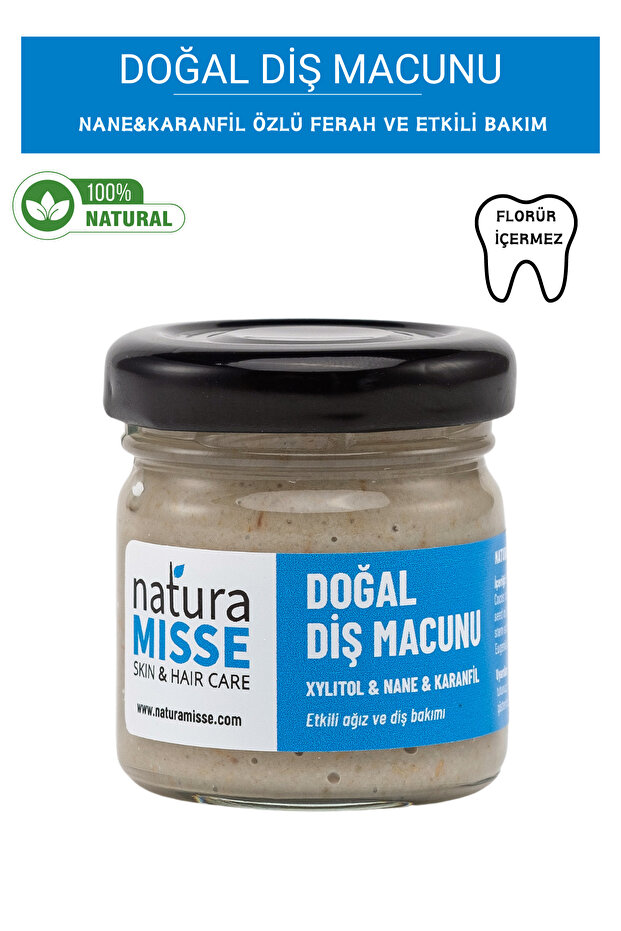 Natural Toothpaste 40 ml Bentonite Clay Mint Oil with Miswak Extract Teeth Whitening Oral Dental Care Toothpaste